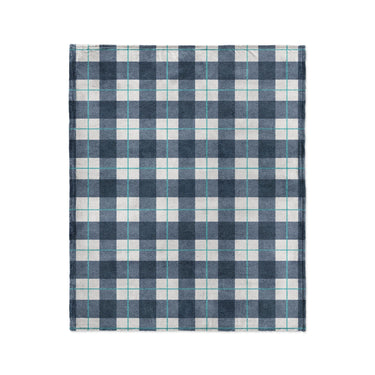 Wallace Plaid Blue & Teal in Medium (50" x 60") Size