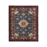 Miriam Navy & Burgandy in Medium (50" x 60") Size