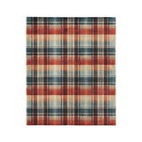Monaghan Plaid Blue & Red in Medium (50" x 60") Size