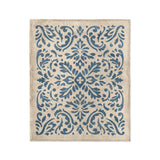 Floranna Ivory & Blue in Medium (50" x 60") Size
