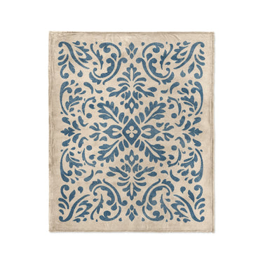 Floranna Ivory & Blue in Medium (50" x 60") Size