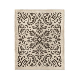 Floranna Ivory & Black in Medium (50" x 60") Size