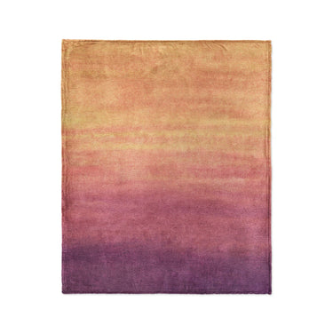 Imogen Watercolor Orange & Purple Ombre in Medium (50" x 60") Size