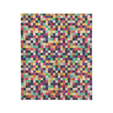 Pixel Mosaic Multicolor Midtone in Medium (50" x 60") Size