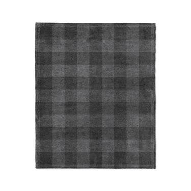 Buffalo Plaid Charcoal Black in Medium (50" x 60") Size