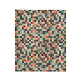 Pixel Mosaic Multicolor Earthtone in Medium (50" x 60") Size