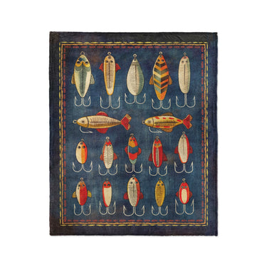 Fishing Lures in Medium (50" x 60") Size