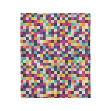 Pixel Mosaic Multicolor Midtone in Medium (50" x 60") Size