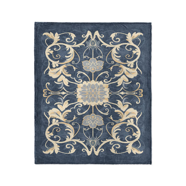 Belinda Navy & Ivory in Medium (50" x 60") Size