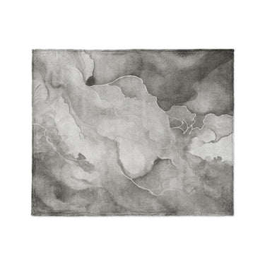 Zephyr Watercolor Grey in Medium (50" x 60") Size