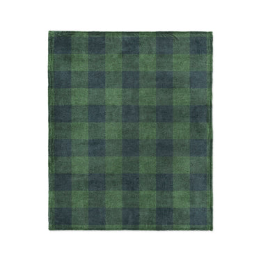 Buffalo Plaid Green Navy in Medium (50" x 60") Size