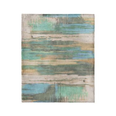 Jörgan Teal & Taupe in Medium (50" x 60") Size