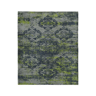 Jonah Navy & Chartreuse in Medium (50" x 60") Size