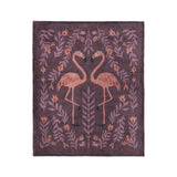 Flamingo Friends Purple in Medium (50" x 60") Size