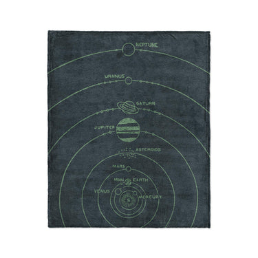 Solar System Navy & Mint in Medium (50" x 60") Size