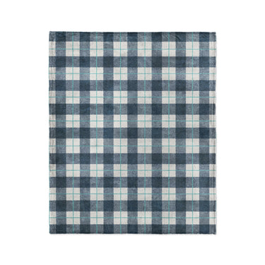 Wallace Plaid Blue & Teal in Medium (50" x 60") Size