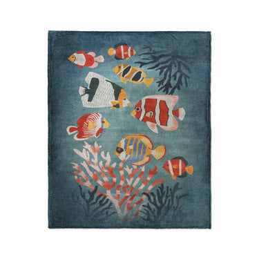 Tropical Fish & Coral in Medium (50" x 60") Size