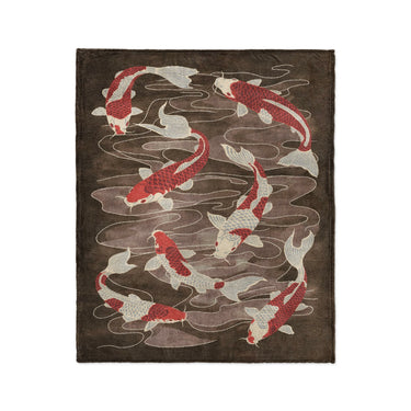 Koi Pond Brown in Medium (50" x 60") Size