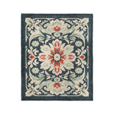 Eugina Seafoam & Navy in Medium (50" x 60") Size