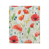 Watercolor Poppies in Medium (50" x 60") Size
