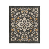 Annette Vintage Black & Yellow in Medium (50" x 60") Size