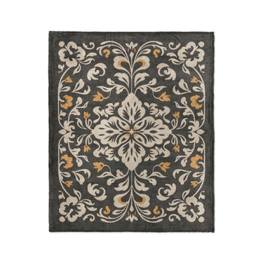 Annette Vintage Black & Yellow in Medium (50" x 60") Size