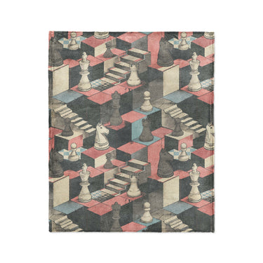 Harmon Surreal Check Blue & Pink in Medium (50" x 60") Size