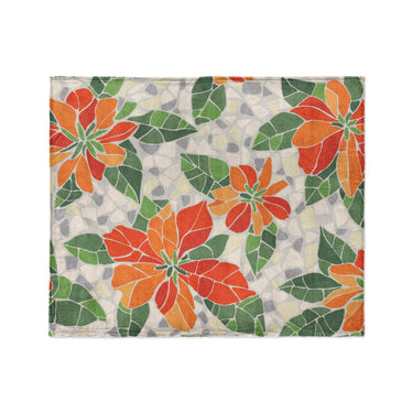 Mosaic Poinsettia Orange in Medium (50" x 60") Size