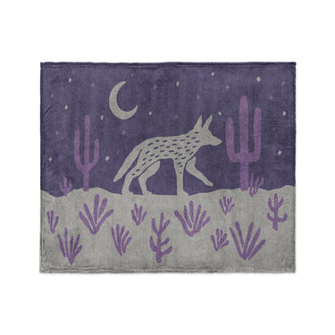 Desert Coyote Eggplant & Dusty Purple in Medium (50" x 60") Size