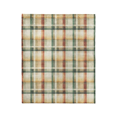 Madras Plaid Taupe Green in Medium (50" x 60") Size