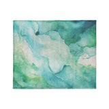 Zephyr Watercolor Blue & Green in Medium (50" x 60") Size