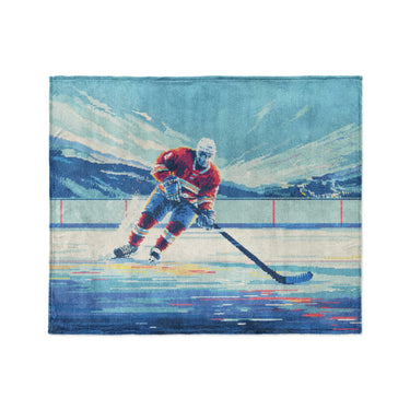 8 Bit Pond Hockey in Medium (50" x 60") Size