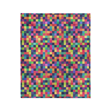 Pixel Mosaic Multicolor Vibrant in Medium (50" x 60") Size