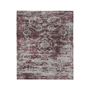 Bennett Maroon & Grey in Medium (50" x 60") Size