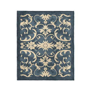 Barnaby Navy in Medium (50" x 60") Size