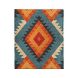 Zareen Blue & Orange in Medium (50" x 60") Size