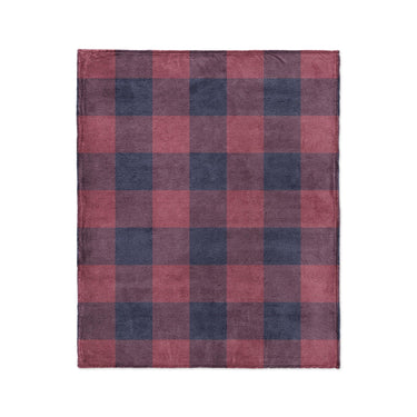 Buffalo Plaid Maroon & Navy in Medium (50" x 60") Size