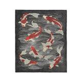 Koi Pond Charcoal in Medium (50" x 60") Size