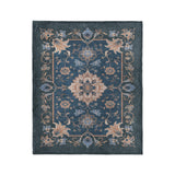 Miriam Navy & Gold in Medium (50" x 60") Size