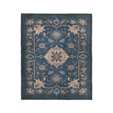 Miriam Navy & Gold in Medium (50" x 60") Size