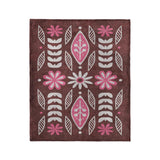 Topanga Burgandy & Pink in Medium (50" x 60") Size