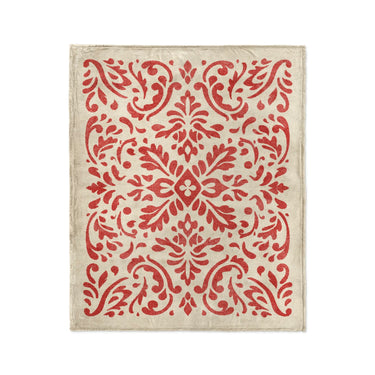 Floranna Ivory & Red in Medium (50" x 60") Size