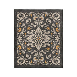 Annette Vintage Black & Yellow in Medium (50" x 60") Size