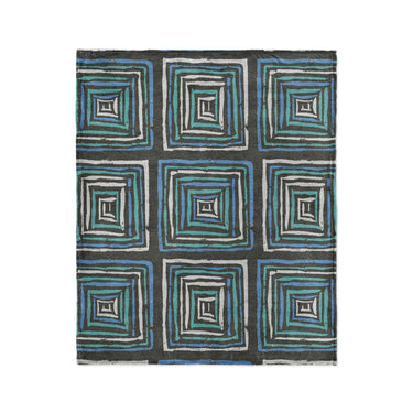 Diego Black & Blue in Medium (50" x 60") Size