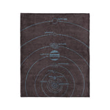 Solar System Burgandy & Powder Blue in Medium (50" x 60") Size