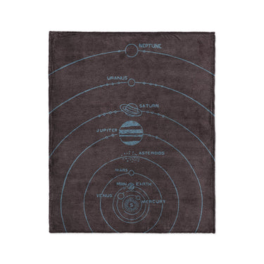 Solar System Burgandy & Powder Blue in Medium (50" x 60") Size