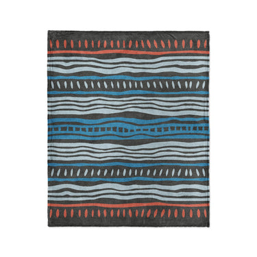 Delsin Blue & Black in Medium (50" x 60") Size