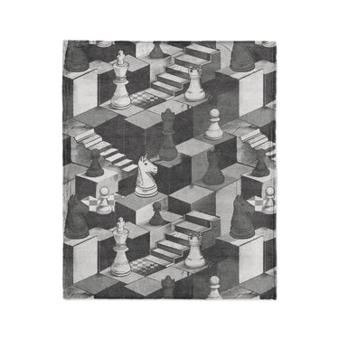 Harmon Surreal Chess BW in Medium (50" x 60") Size