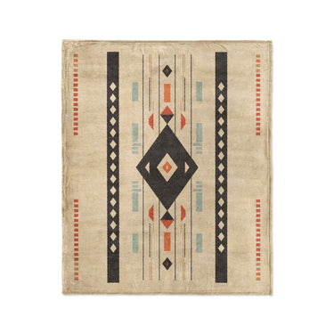 Zosia Black & Taupe in Medium (50" x 60") Size