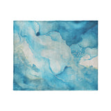 Zephyr Watercolor Azure Blue in Medium (50" x 60") Size